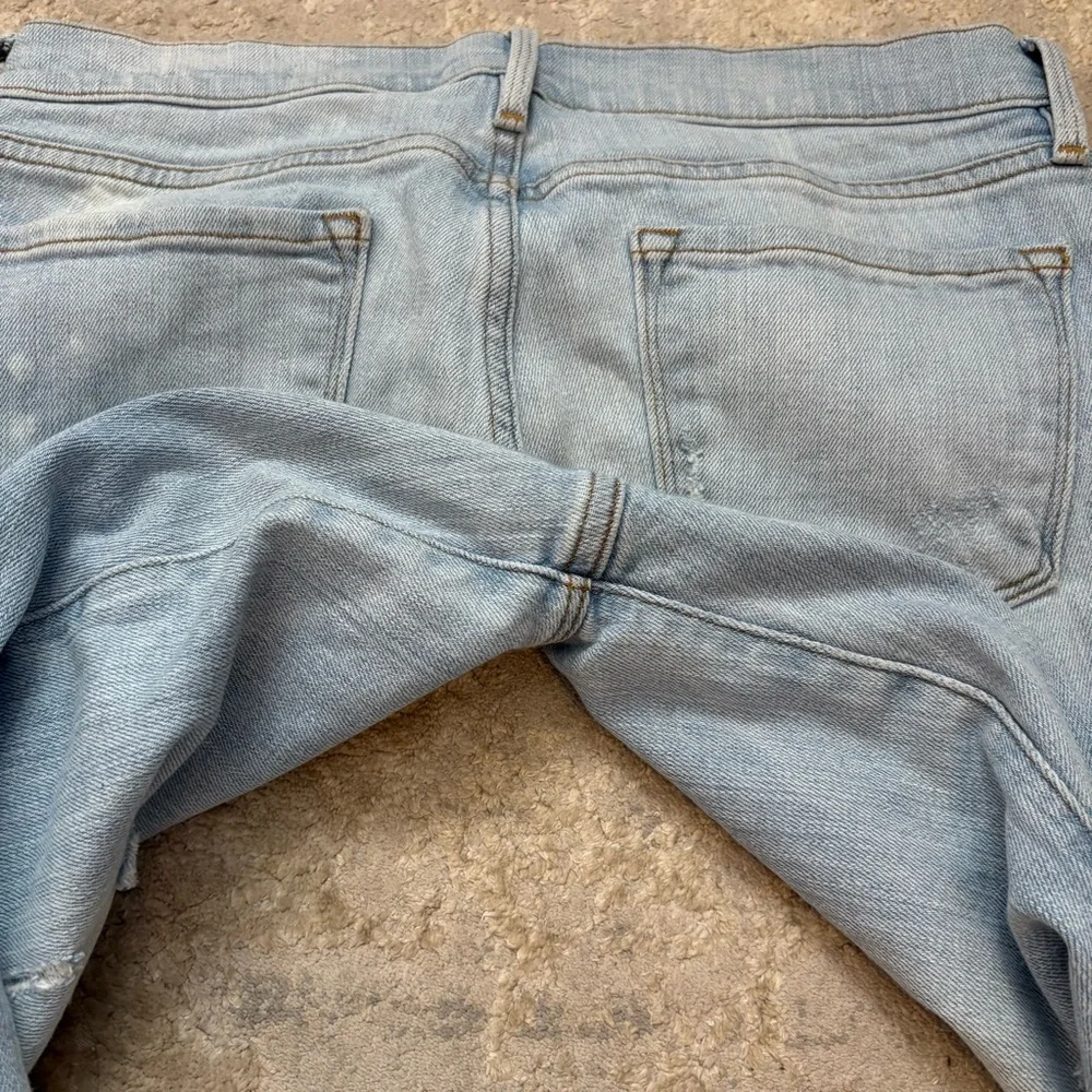Frame Le Skinny De Jeanne Light Blue Distressed Women's Jeans Size 29 - Picture 9 of 9